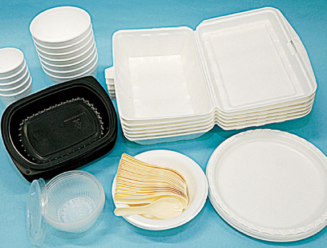 Photo shown polystyrene box.